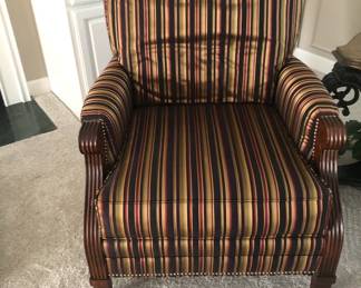 PAIR OF STRIPED CHAIRS