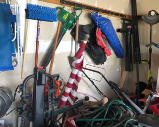 BIKE RACK, WAGON, CHAIRS, GARDENING ITEMS WILL BE ORGANIZED AS WE CONTINUE  TO SET UP