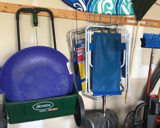 SPREADER, SLED, CHAIRS AND ITEMS