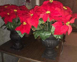 PAIR OF POINSETTIA