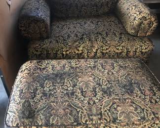 OTTOMAN & CHAIR (AS IS)