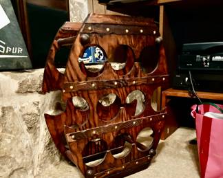 Vintage wine bottle rack