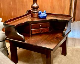 Corner/End table, vintage, all wood