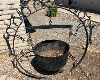 Large handmade cauldron