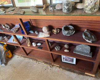 Great Display Shelf, Apache tears, rocks, sw prints, etc.
