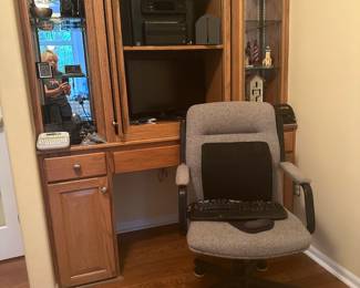 office desk and items 