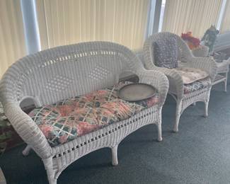 Three sets of  vintage whicker.
