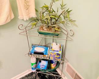 bathroom corner iron stand