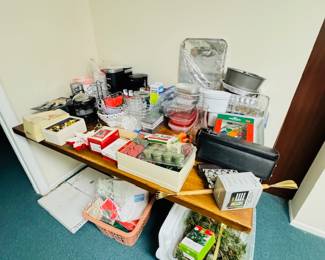 Misc Christmas, ornaments, candles, keurig, expresso machine, pyrex