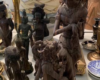 Hand-carved wood pieces from Bali