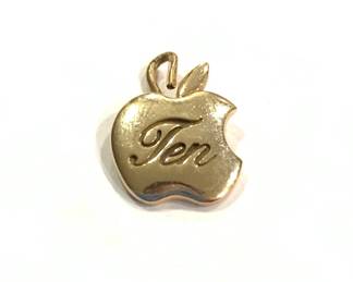 14K 10-year Work Anniversary Pendant Charm