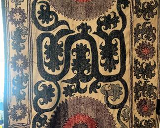 A fine silk Suzani Uzbek made textile. 