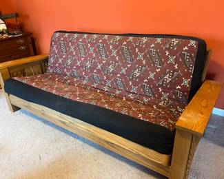 Oak mission style Futon bed. 