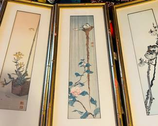 Three Signed Japanese prints.
