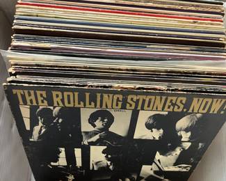 A collection of records ranging from rock, classical, jazz, etc.