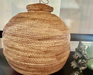 African hand woven basket. 
