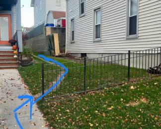 PLEASE FOLLOW BLUE ARROWS ON PATH FOR SALE……………