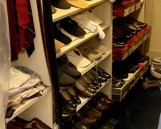 Men’s and lady’s foot ware, lots of Salvador Ferragamo shoes