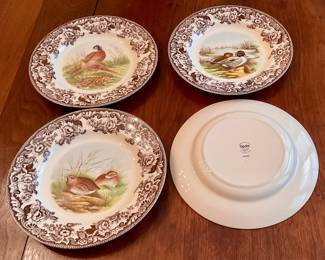 Set of 4 Spode bird plates