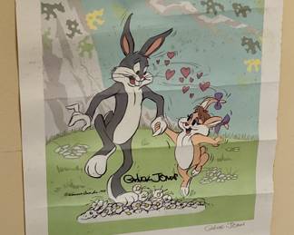 Children’s Hospital poster signed (Chuck Jones) and numbered, dated 1988. Bugs Bunny.
