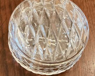 Cut glass covered Jar