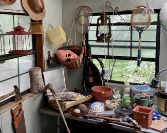 Feeder’s rackets , garage items ,stuff