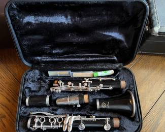This is the Selmer clarinet, again with all the pieces, and some of the accessories.