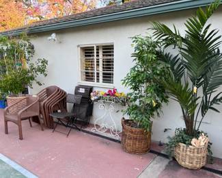 Did you think we were done?  Oh, we haven't even gotten to the outside yet.  Potted plants and patio furniture are here.