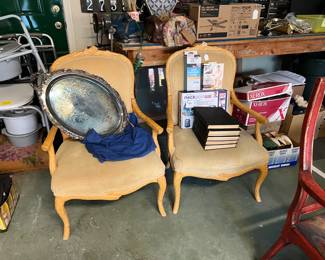 These chairs are certainly good for more than holding a silver serving tray and books.