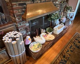 In this picture, you can see several poster rolls.  These are all labeled on the end with the movie poster encased within.