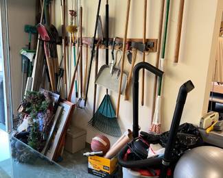There is not a lot of gardening equipment in the sale, but there is some.  Don't miss the shopvac or the yoga ball.