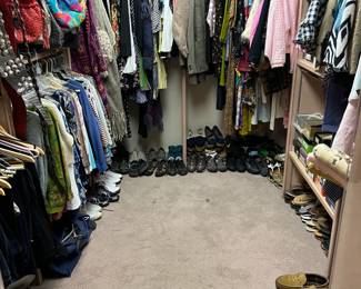 This is their walk-in closet.  There's got to be something you can use here.