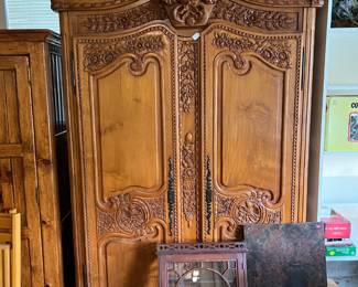 There is another armoire in the garage.