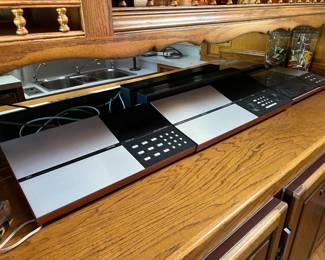 The Bang & Olufsen stereo system in all its electronic glory.