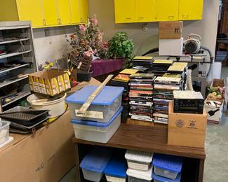 Take your time wandering through the myriad bins, totes, and stacks of DVDs.