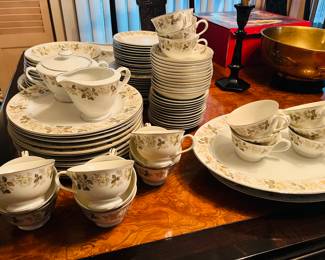 A china set for 18 by Brook Mere. 