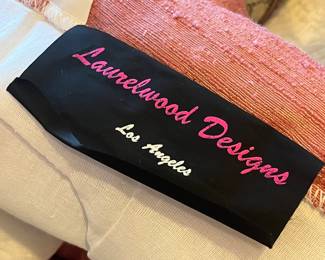 A large custom-made Laurelwood handpainted comforter in 1980s king-size.