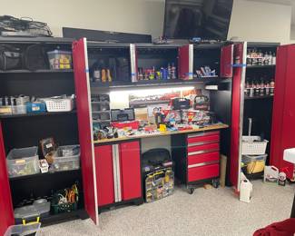 Like new metal cabinetry by New Age. Each piece sold separately or all together. 
