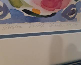 Nice signed lithograph by listed artist Susan Verble Gantner
