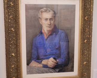 Original watercolor portrait by G. Henning