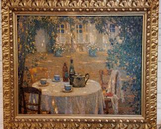 "Table in the Sun", limited glicee by Gerberon Henri le Sadiner