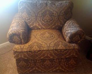Armchair with ottoman and great condition.