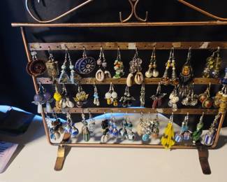 Hand made pierced and clip on earrings.