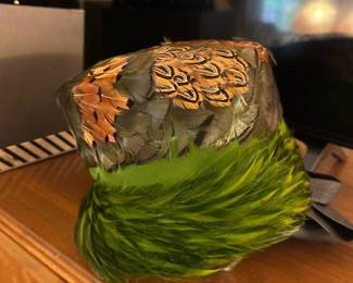peacock feather hat vintage
