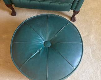 hunger green round ottoman