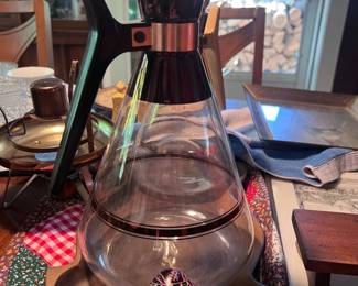 black and copper coffee decanter carafe