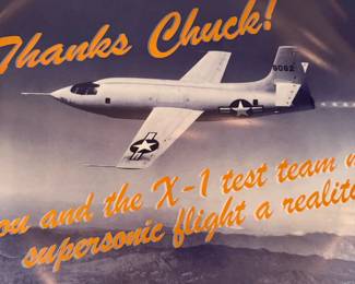 X-1 Test team supersonic flight poster