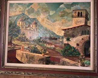 mixed media painting signed by artist Jan Douglas Bish