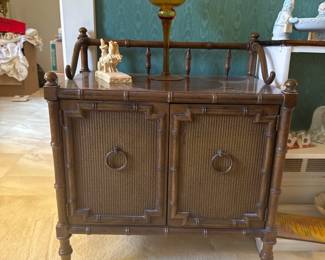 bamboo vintage end table