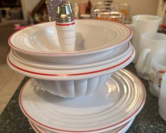 hazel atlas white and red trim